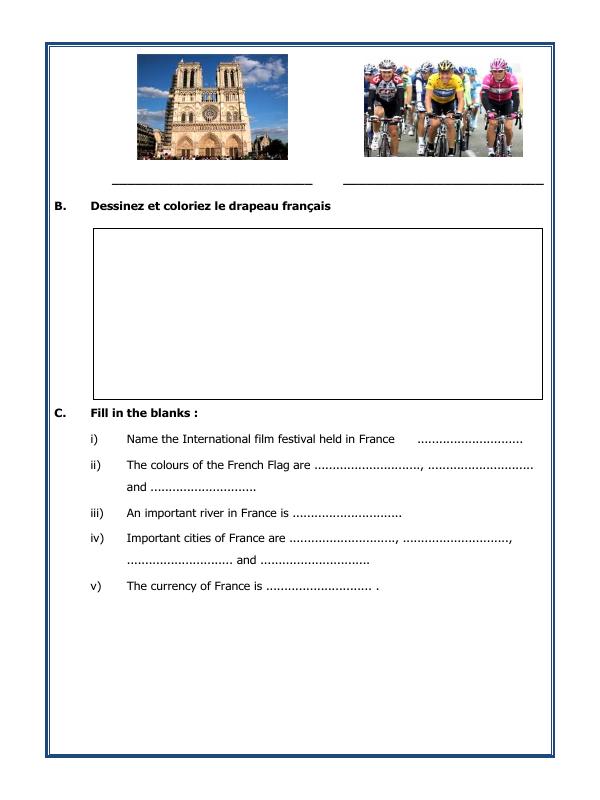 A2ZWorksheets:Language-French-French Worksheet - La Culture Francaise