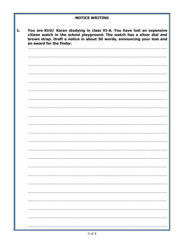 A2ZWorksheets:English-Writing-Notice Writing