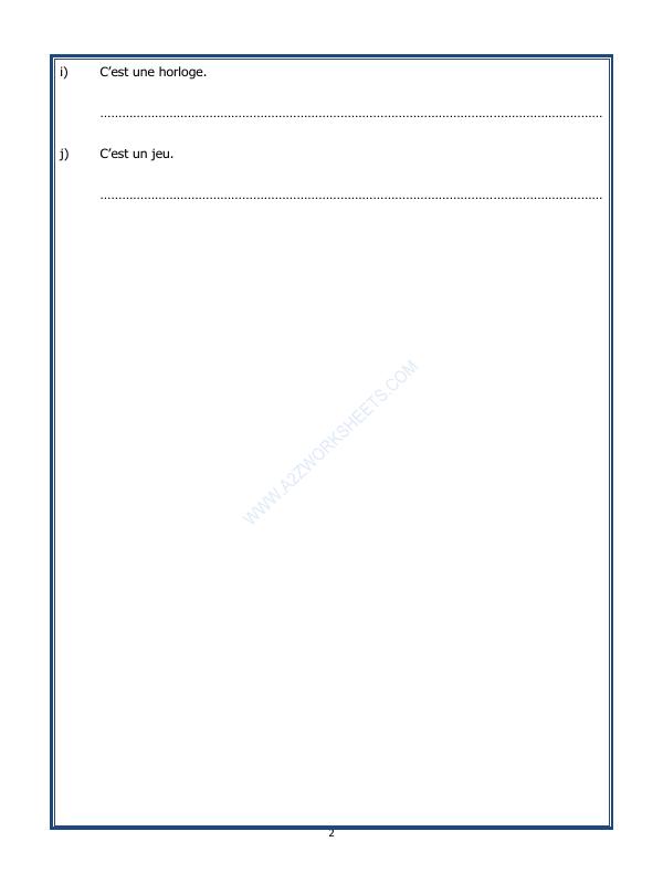A2ZWorksheets:Language-French-French Worksheet - Pluriel Des Noms Et Des Phrases