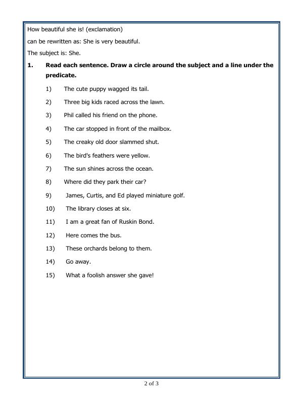 A2ZWorksheets:English-Grammar-Sentences