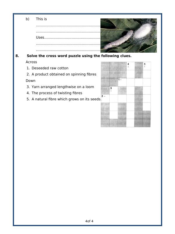 A2ZWorksheets:Science-Basic Necessities-Fibre To Fabric