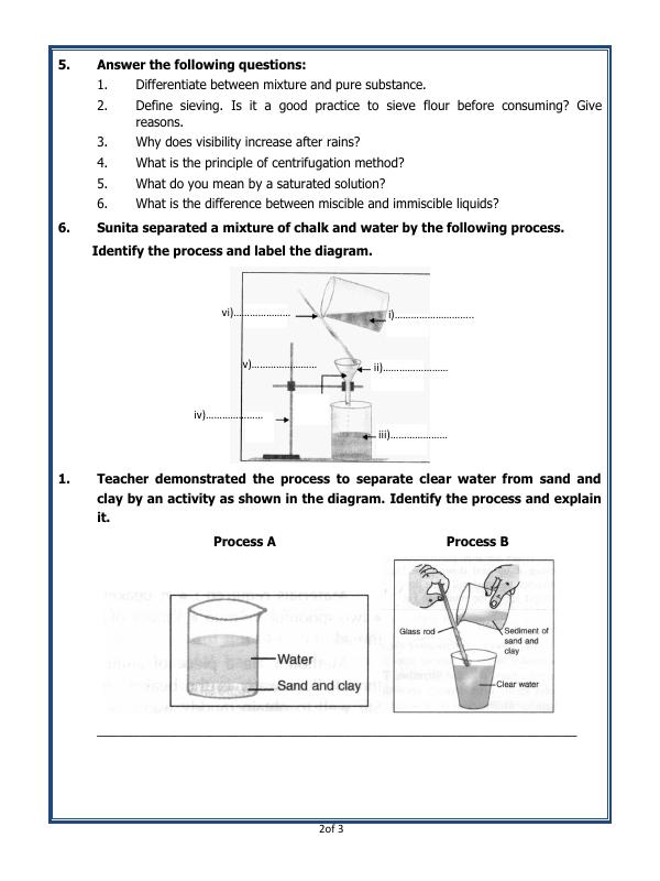 A2ZWorksheets:Science-Metals and Non-metals-Separation Of Substances