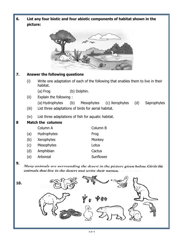 A2ZWorksheets:Science-Plants and Living Organisms-Living Organisms And Their Surrounding
