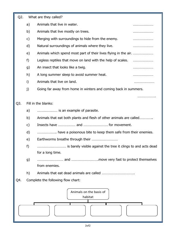 A2ZWorksheets:Science-Animals-Adaptations In Animals