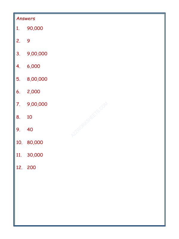 A2ZWorksheets:Maths-Place Value-Maths Worksheet - Place Value-01