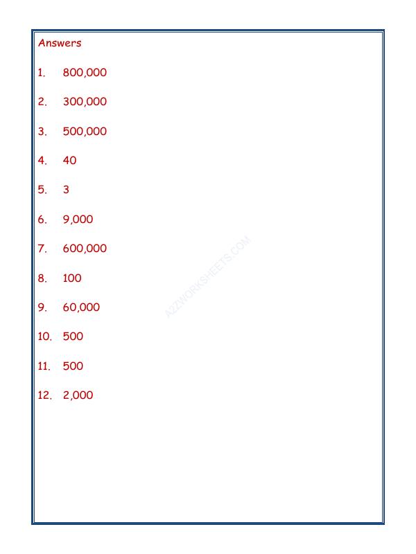 A2ZWorksheets:Maths-Place Value-Place Value-05