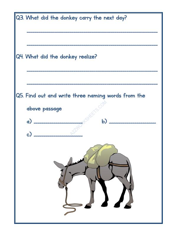 A2ZWorksheets:English-Reading-Comprehension Passage-17