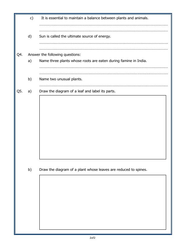 A2ZWorksheets:Science-Plants and Living Organisms-Plants - Our Green Friends