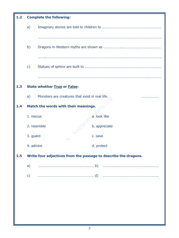 A2ZWorksheets:English-Reading-Comprehension Passage-16