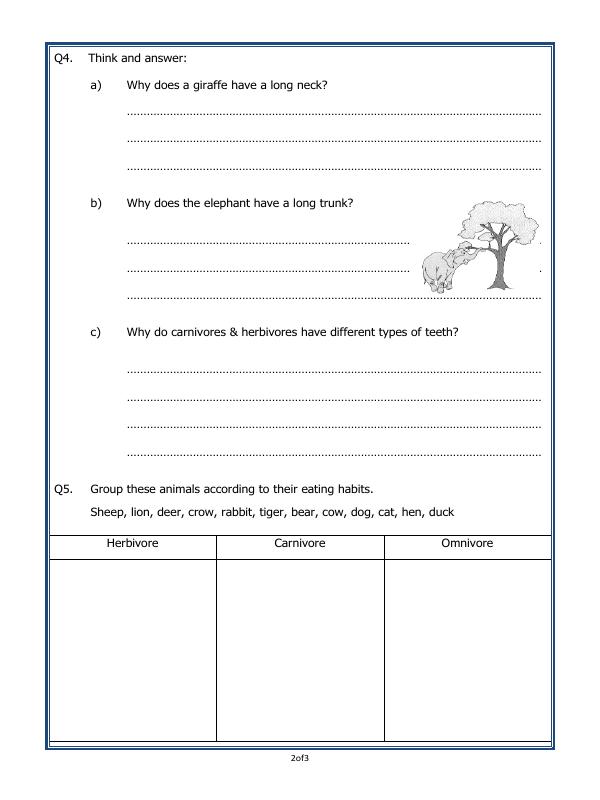 A2ZWorksheets:Science-Animals-Eating Habits Of Animals