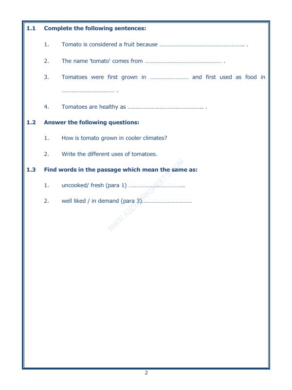 A2ZWorksheets:English-Reading-Comprehension Passage-29