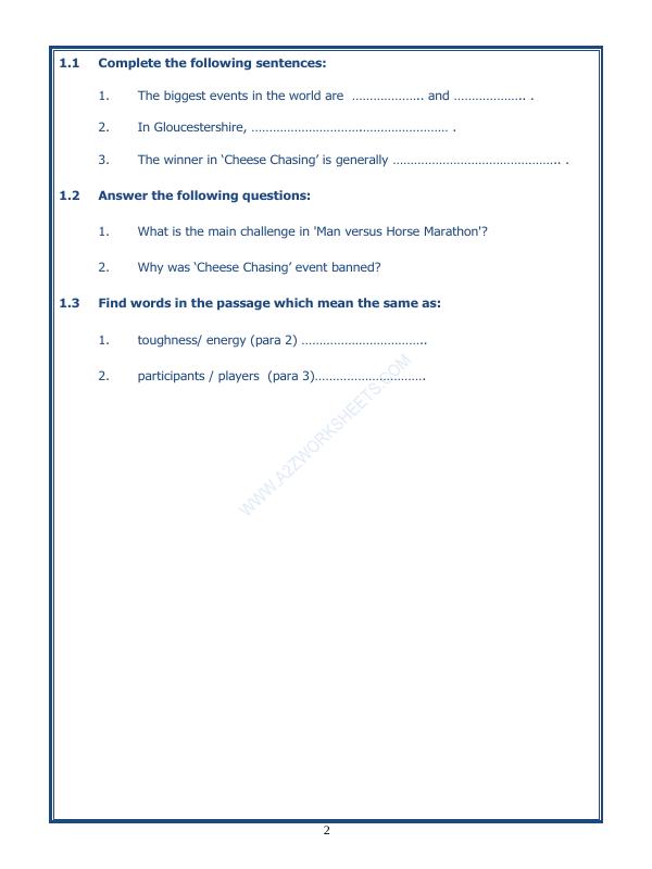 A2ZWorksheets:English-Reading-Comprehension Passage-30