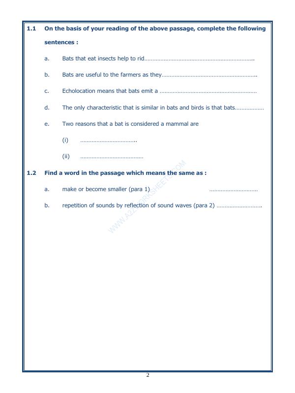 A2ZWorksheets:English-Reading-Comprehension Passage-35