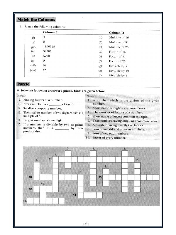 A2ZWorksheets:Maths-Numbers-Playing With Numbers (Factors And Multiples)