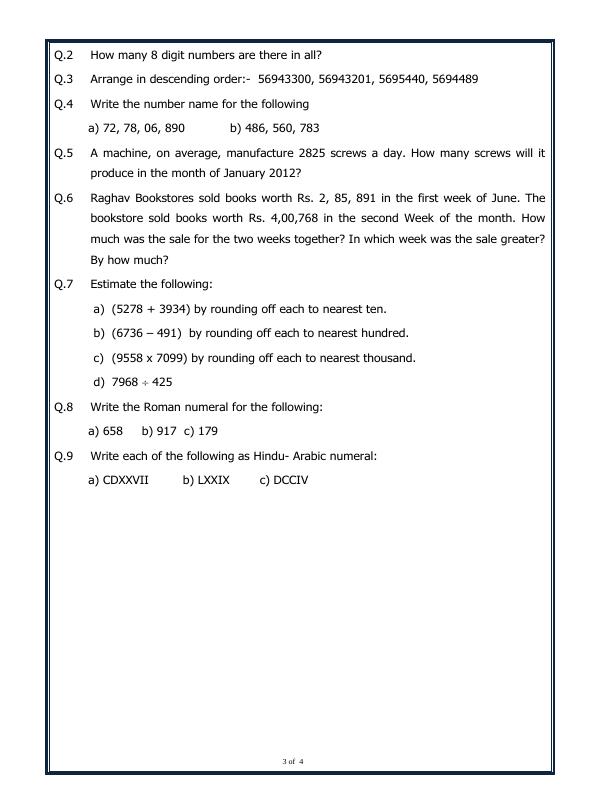 A2ZWorksheets:Maths-Numbers-Number System