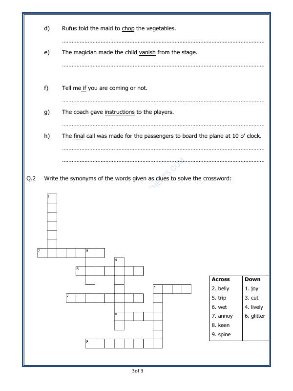 A2ZWorksheets:English-Grammar-Synonyms