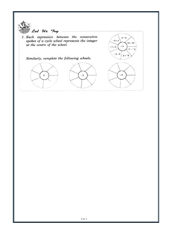 A2ZWorksheets:Maths-Integers-Integers