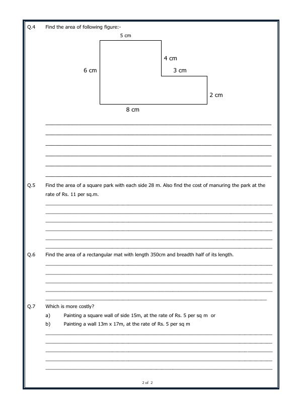 A2ZWorksheets:Maths-Measurement-Area