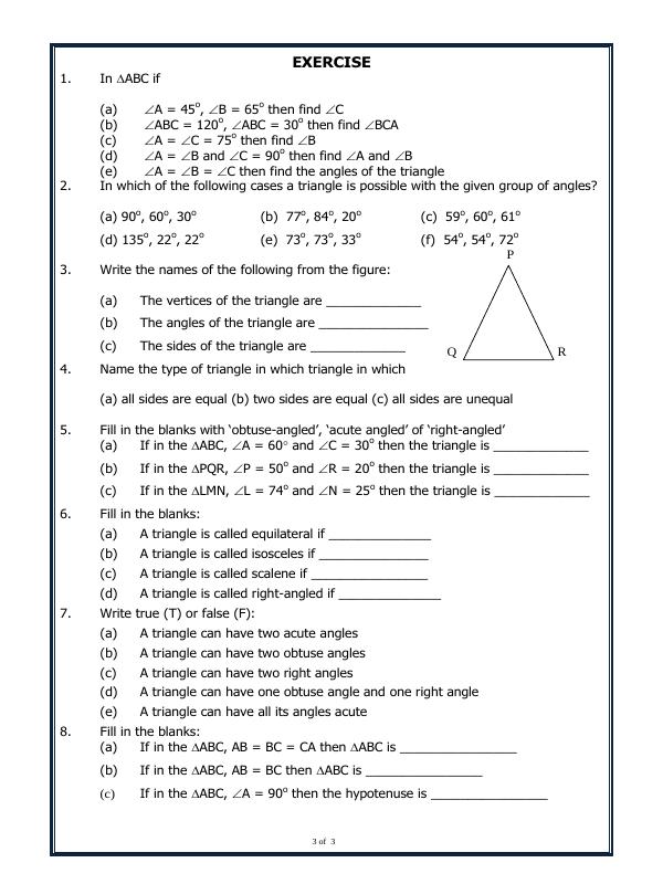 A2ZWorksheets:Maths-Geometry-Triangles