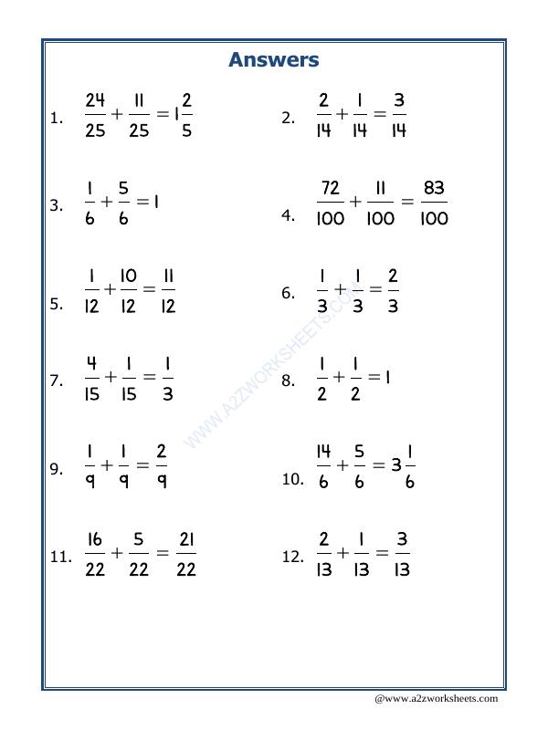 A2ZWorksheets:Maths-Fractions-Let's Practice Fraction Addition-06