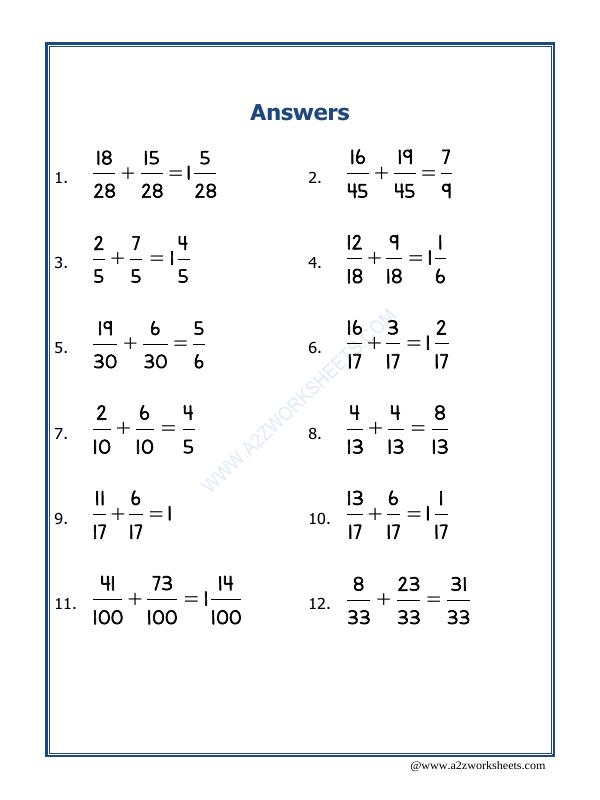 A2ZWorksheets:Maths-Fractions-Let's Practice Fraction Addition-07