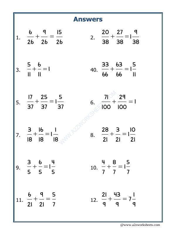 A2ZWorksheets:Maths-Fractions-Let'S Practice Fraction Addition-12