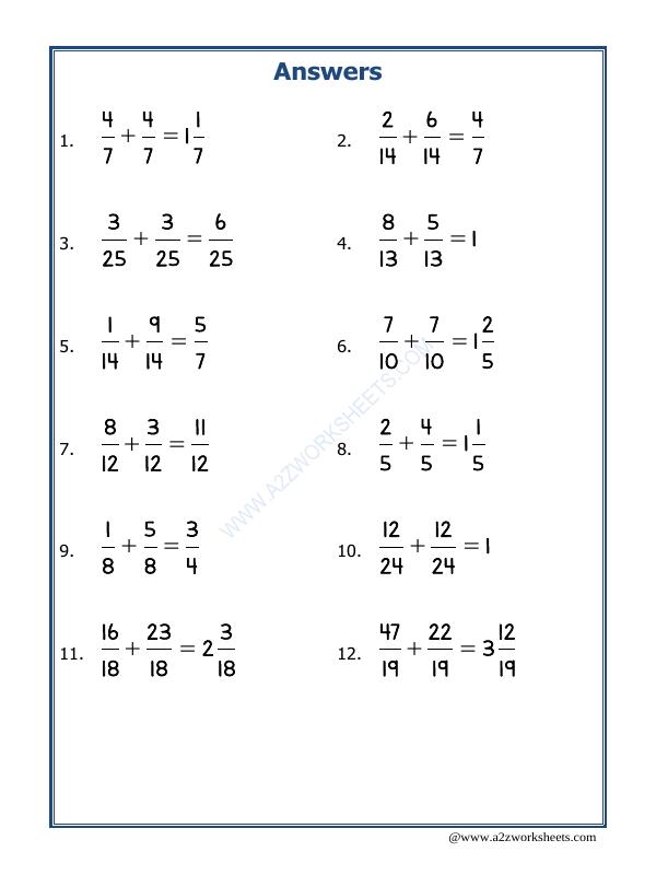 A2ZWorksheets:Maths-Fractions-Let'S Practice Fraction Addition-22