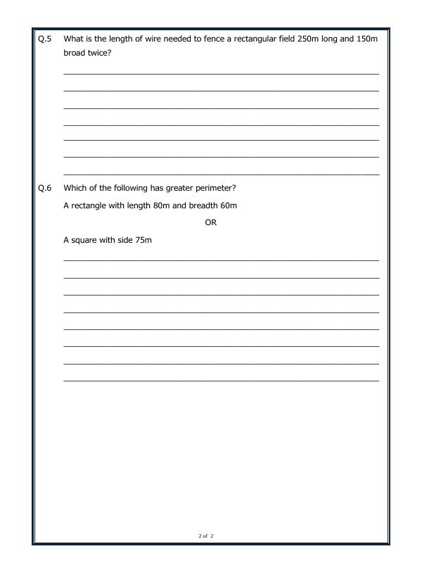 A2ZWorksheets:Maths-Measurement-Perimeter