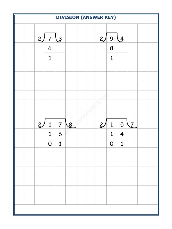 A2ZWorksheets:Maths-Division-Division By 2 - 1