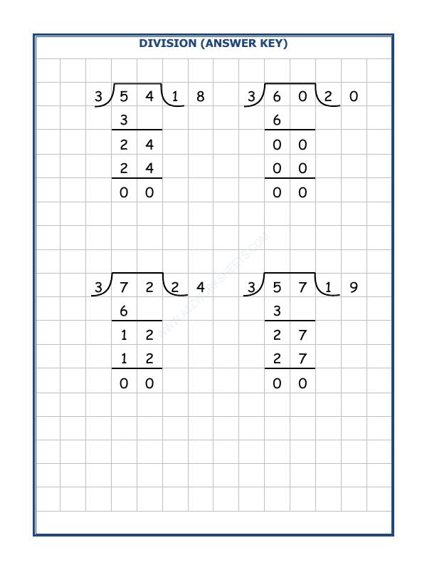 A2ZWorksheets:Maths-Division-Division By 3 - 5