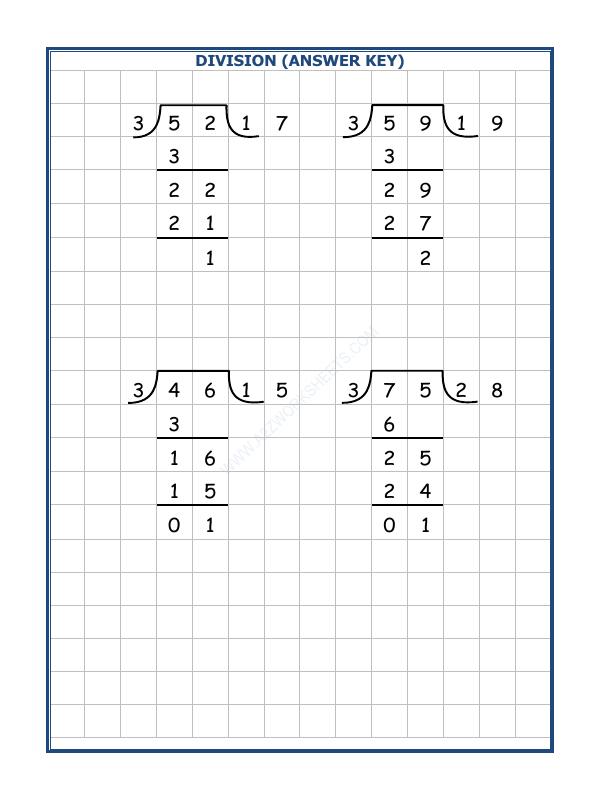A2ZWorksheets:Maths-Division-Division By 3 - 10
