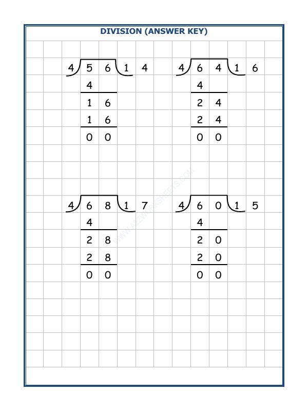 A2ZWorksheets:Maths-Division-Division By 4 - 4