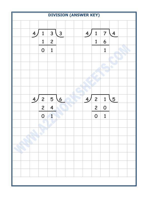 A2ZWorksheets:Maths-Division-Division By 4 - 6