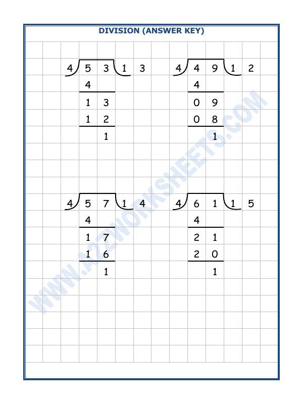A2ZWorksheets:Maths-Division-Division By 4 - 8