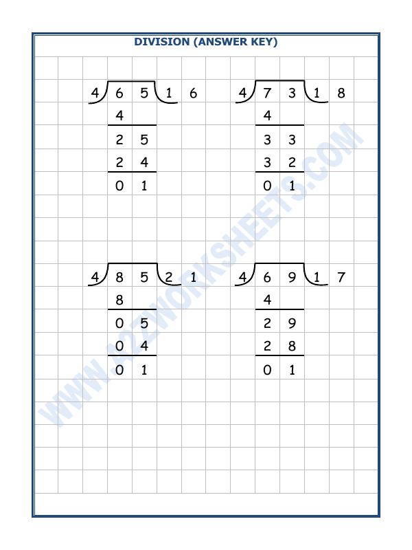 A2ZWorksheets:Maths-Division-Division By 4 - 9