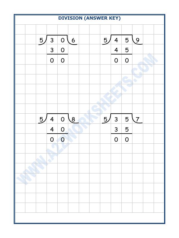 A2ZWorksheets:Maths-Division-Division By 5 - 1