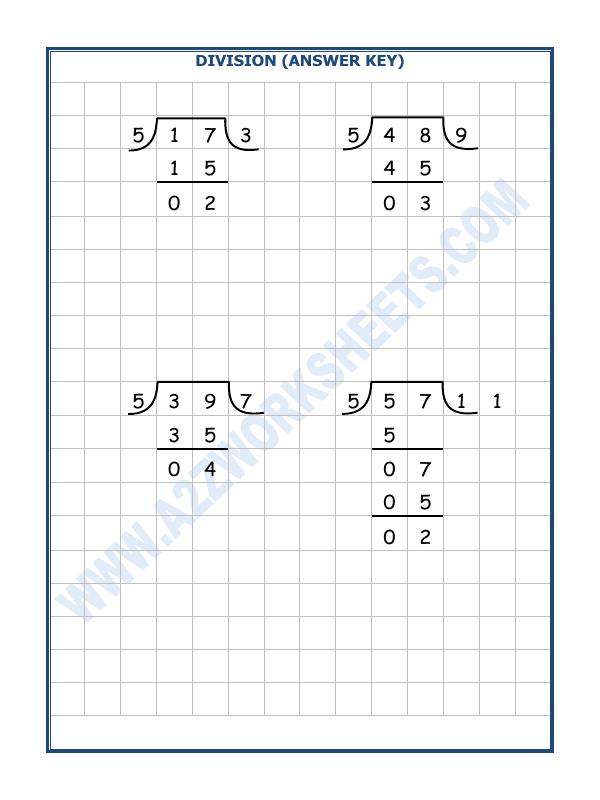 A2ZWorksheets:Maths-Division-Division By 5 - 5