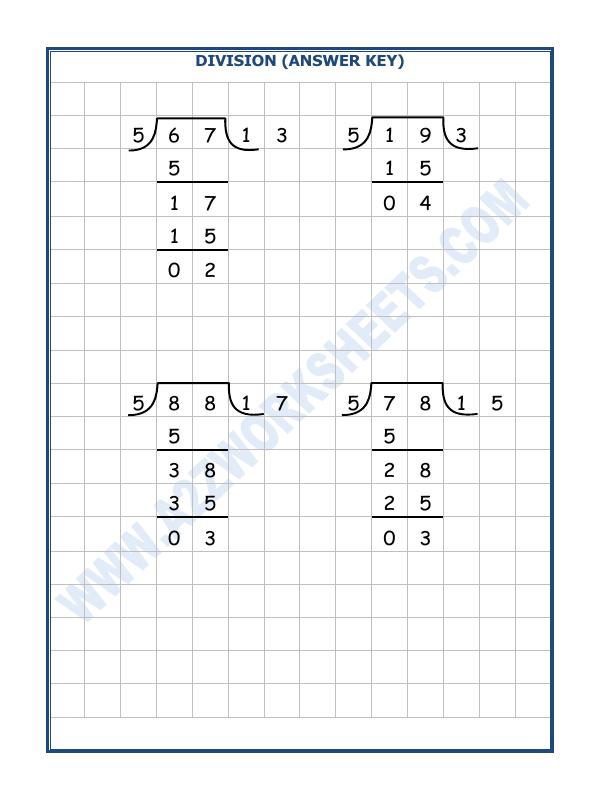 A2ZWorksheets:Maths-Division-Division By 5 - 6