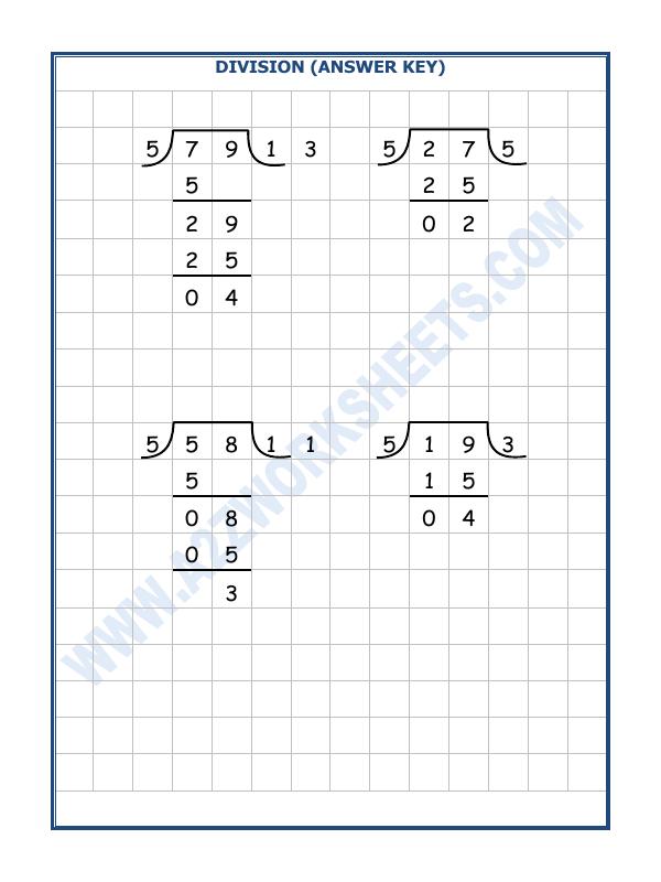 A2ZWorksheets:Maths-Division-Division By 5 - 8