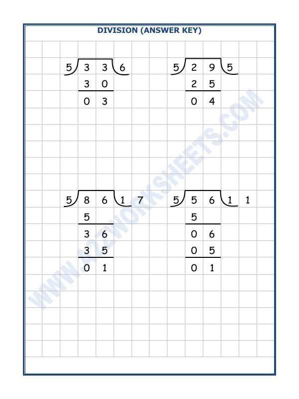 A2ZWorksheets:Maths-Division-Division By 5 - 10