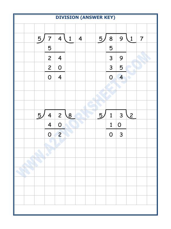 A2ZWorksheets:Maths-Division-Division By 5 - 14