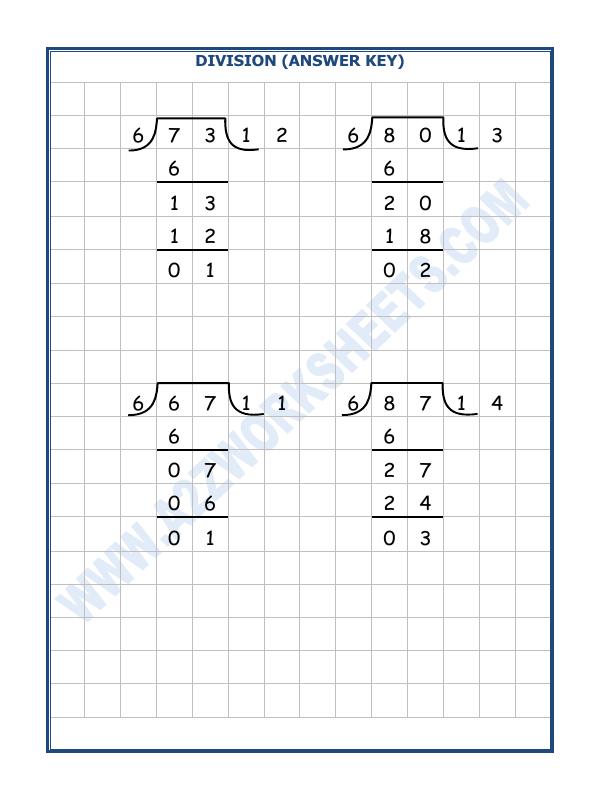 A2ZWorksheets:Maths-Division-Division By 6 - 7