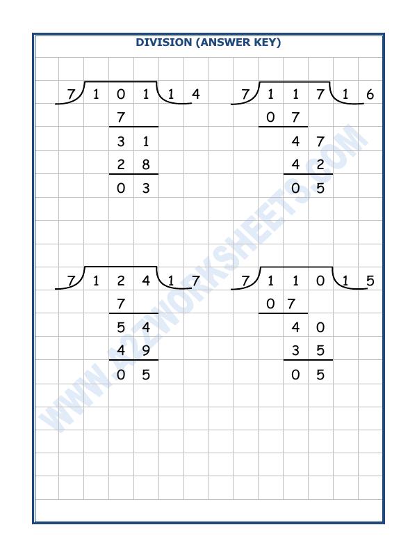 A2ZWorksheets:Maths-Division-Division By 7 - 7