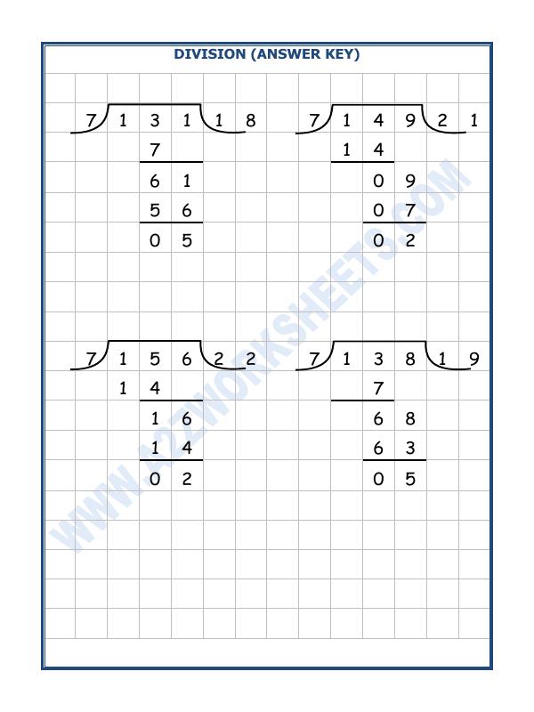 A2ZWorksheets:Maths-Division-Division By 7 - 8