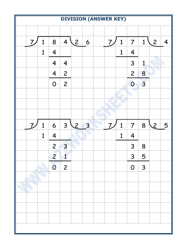 A2ZWorksheets:Maths-Division-Division By 7 - 9