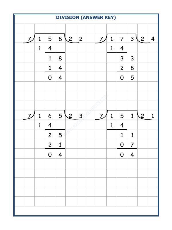 A2ZWorksheets:Maths-Division-Division By 7 - 18