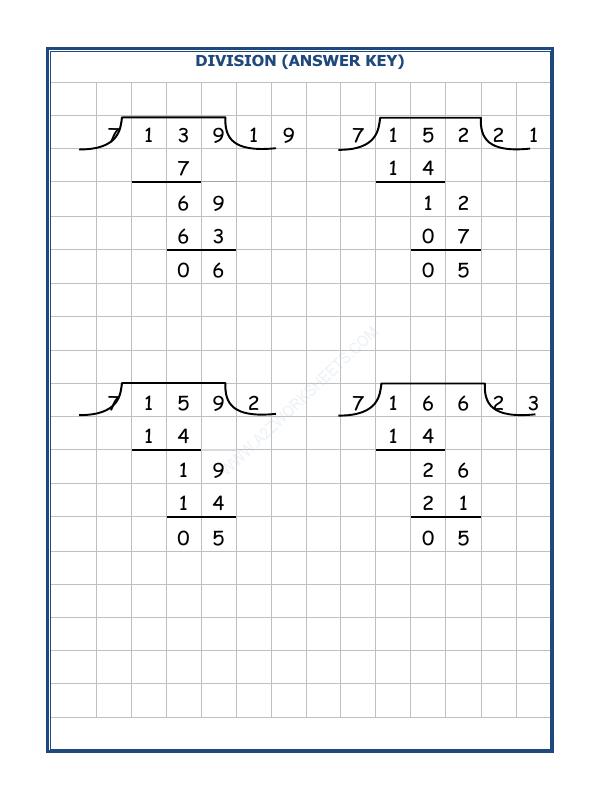 A2ZWorksheets:Maths-Division-Division By 7 - 21