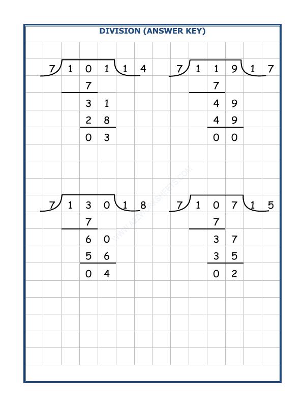 A2ZWorksheets:Maths-Division-Division By 7 - 30