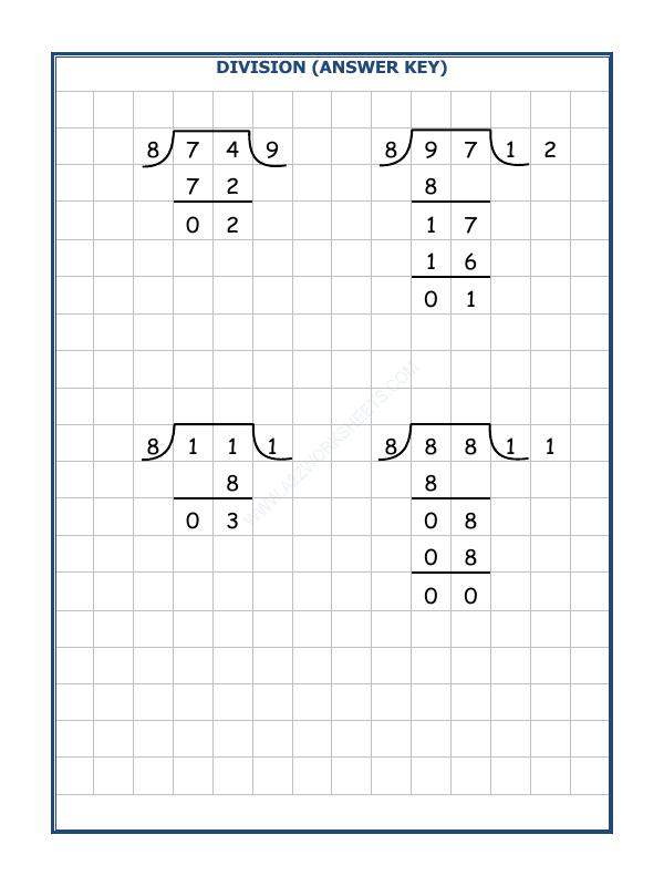 A2ZWorksheets:Maths-Division-Division By 8 - 4
