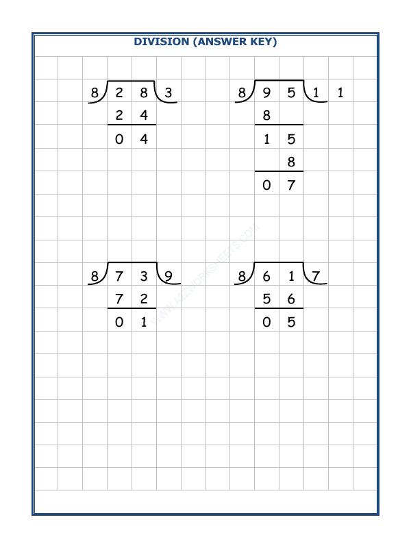 A2ZWorksheets:Maths-Division-Division By 8 - 16
